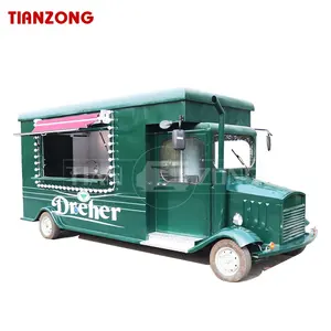 TIANZONG V24 Electric Food Truck With Full Kitchen Large Food Trailers Full Equipped Coffee Ice Cream Beer Food Cart