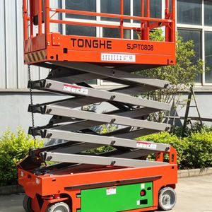 Plateforme de travail aérienne mobile à ciseaux de 10 m, capacité 300 kg, table élévatrice verticale pour maintenance, conception compacte, modèle court - Product Image 5
