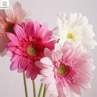 Bunga Gerbera Daisy Buatan Berkualitas Tinggi dengan Sentuhan Realistis untuk Dekorasi Pernikahan dan Rumah, Hiasan Meja Tengah