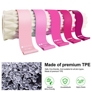 Yoga, Güç Antrenmanı, Kalça ve Bacak Esnetme, Tüm Vücut Egzersizi için Özelleştirilebilir Gradyan Gül Kırmızısı TPE Direnç Bantları - Product Image 2
