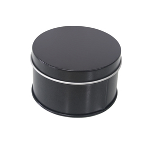 customized 8oz black candle tin cans containers jars for candle making with lids