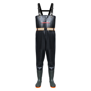 Pantalon de pêche imperméable unisexe, résistant à l'usure, en tissu enduit brillant, une pièce, mi-corps, pour la pêche en eau - Product Image 3
