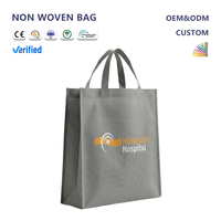 Bolsa de Mano Ecológica de Tela No Tejida, Mini, con Logotipo Personalizado, Patrón de Letras, Asa para el Hombro, Reutilizable para Compras en el Supermercado