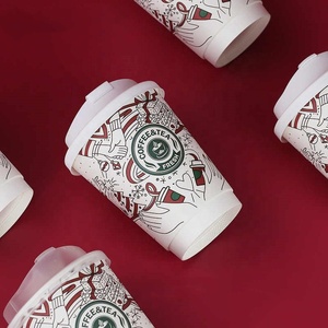 Vaso de Papel de Doble Pared con Logotipo Personalizado, Bajo MOQ, para Café y Bebidas Calientes, Ecológico, Grueso, Rojo, Personalización Rápida - Product Image 4