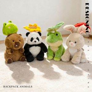 Lot de Peluches Animaux Kawaii en Gros – 18cm et 25cm – Design Parapluie & Sac à Dos – <span class=keywords><strong>Grenouille</strong></span>, Lapin, Capybara en Peluche de Dessin Animé - Product Image 2