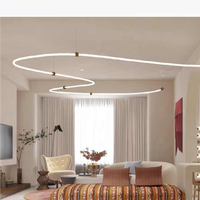 LE PLUS GRAND Lustre Minimaliste Salon Creative Bar Chambre Ligne Restaurant Led Lumière Suspendus Éclairage DIY Suspension Lampe Maison