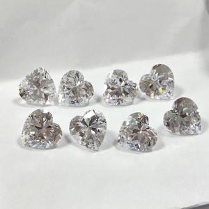 Circonia Cúbica, Gema Suelta Sintética, Color Blanco, Corte Corazón, Piedra CZ Suelta - Product Image 5