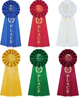 Cinta de satén OKAY de una sola cara para premios, roseta multicolor, ecológica, 100% poliéster, lavable, para eventos deportivos de competición