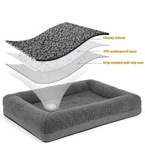 Lam Orthopedisch Traagschuim Hondenbed-Waterdicht Grote Grijze Dierenarts-Aanbevolen Therapeutische Huisdiermeubelen Voor Oudere Honden - Product Image 5