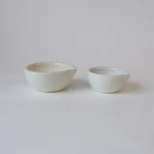 Mortar 60mm/80mm/90mm/100mm/130mm/160mm/216mm/254mm Porcelain Mortar And Pestle Mixing Grinding Bowl Set White Lab Kit Tools