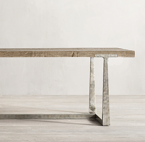 Muebles de comedor de madera maciza americana <span class=keywords><strong>Mesa</strong></span> artesanal forjada Hotel Villa se puede personalizar tamaño - Product Image 6