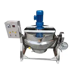 5 year guarantee Industrial Automatic Stirring Gas Steam Electric Heating Meat Jacketed Kettle Sauce Cooking Mixer Machine