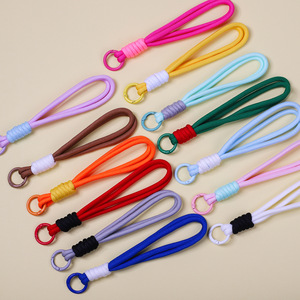 Color Matching Customizable Universal Mobile Phone Lanyard Nylon Braided Rope Keychain Pendant DIY Plush Doll Bag Hanging