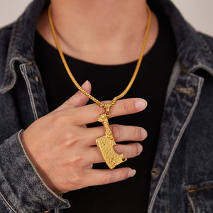 Collana personalizzata stile Punk retrò in acciaio inox <span class=keywords><strong>cucina</strong></span> Mini coltello ciondolo Hip-hop collana da uomo - Product Image 5