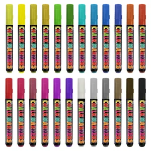 KHY Skin Safe Pastel Customise Logo For Chalkboard Suppliers Fluorescent Fiber Tip Easy Dry Window Liquid Chalk Marker Pen