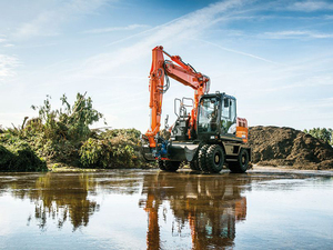 Maquinaria para Movimiento de Tierras ZX140W, Excavadora de Ruedas de 14 Toneladas con Control Electrónico y Profundidad de Excavación de 4.61 m - Product Image 5