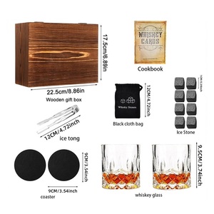 Carafe à whisky, verres à whisky avec pierres à whisky dans un coffret en bois de qualité supérieure pour anniversaire, Noël, mariage, anniversaire de naissance - Product Image 2