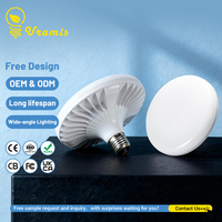 Lampe LED haute puissance en forme d'OVNI 12W en aluminium, culot E27/B22, super lumineuse, pour entrepôt, intérieur, avec télécommande