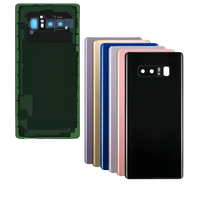 Coque arrière en verre pour Samsung Galaxy Note 8 N950F avec/sans objectif d'appareil photo, pièce de rechange pour réparation