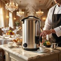 Chauffe-eau électrique industriel 25L en acier inoxydable, distributeur d'eau chaude isotherme pour hôtel, buffet, cuisine