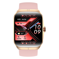Montre connectée Fashion Square avec écran AMOLED incurvé de 1,95 pouce, moniteur de fréquence cardiaque, suivi du sommeil, appels Bluetooth, NFC, montre de sport avec logo personnalisé
