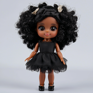 Nouvelle arrivée, poupées en plastique personnalisées de haute qualité, à la mode, pour filles, articulations mobiles, poupée noire en PVC - Product Image 3