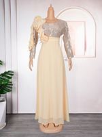 Robes africaines de soirée longues, tenues de grande taille, robes de mariée Ankara pour femmes, en mousseline de soie turque musulmane