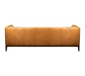 โซฟาหนังแท้สไตล์วินเทจ 3 ที่นั่ง เชสเตอร์ฟิลด์ พนักพิงหลังแบบทัฟท์ลึก แขนโค้งมน โซฟาคลาสสิกสำหรับเฟอร์นิเจอร์โรงแรม - Product Image 2