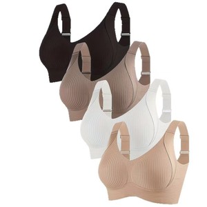 Soutien-gorge Grande Taille Femme, Bonnet Complet Moulé, Sans Coutures, Anti-Affaissement, Couleur Chair, Café, Noir, Blanc, Polyester - Product Image 1
