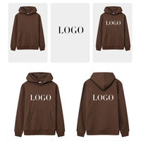 Sweat à capuche unisexe 530G en coton/fibre de bambou brodé, coupe oversize à épaules tombantes, avec poche, taille européenne, tendance