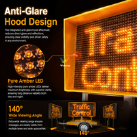 Module d'affichage LED pour remorque VMS en gros, taille personnalisée, panneau à message variable RGB ambre pour travaux routiers, prix usine