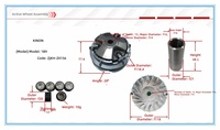 Ensemble de poulie motrice ZJKH Z0156 pour scooter 1B9, variateur d'embrayage primaire, kit complet, 15 dents