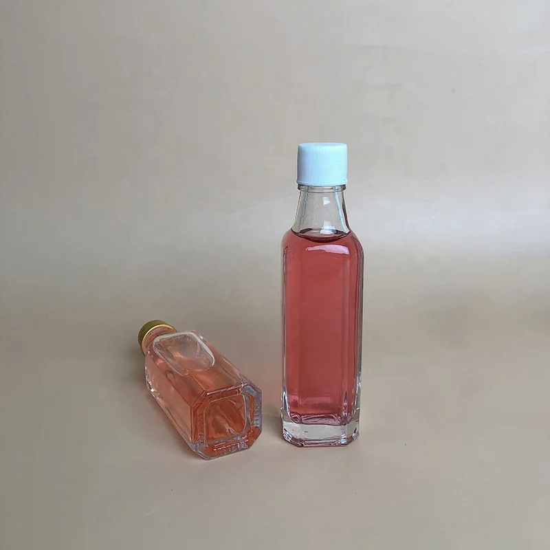 ミニサイズスクエアアルコールガラスボトル30ml50mlリキュール