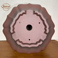 Pot à Bonsaï Classique en Argile Violette de Yixing, Écologique, pour Extérieur/Intérieur, Capacité 1L, Rectangulaire Irrégulier, Jardinières Rustiques pour Maison et Jardin