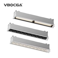 Offre Spéciale 10W LED encastré Downlight moderne intérieur aluminium plafond projecteur Rectangle longue bande ligne Grille bureau intégré