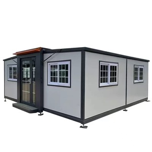 Abri temporaire économique et écologique à énergie solaire pour usage d'urgence – Bâtiment de bureau/entrepôt extensible bi-avantail de 20 pieds - Product Image 1