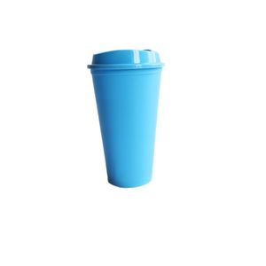 Nuovo stile solido 16oz PP tazze da caffè portatile Anti-caduta di plastica riutilizzabile tazze da caffè con coperchio latte tazze di tè bottiglie d'acqua - Product Image 6