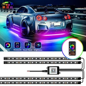 Atacado À Prova D' Água IP68 Sob Brilho RGBIC Música Sync Carro Underbody Dreamcolor Fluindo Exterior Neon Led Underglow Luz Kit