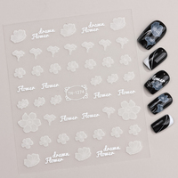 Haute qualité ongles autocollants blanc noir chat 3D étanche décoration populaire Nail Art amélioration ongles décalcomanies