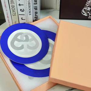 Hot Sale Nordic Luxury Bohemian Design 2pcs Blue Runway Porcelain Plate <b>Set</b> with Gift Box for Restaurant - Product Image 6