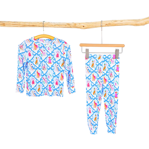 Thời trang mùa hè phong cách Scotland với họa tiết tre in hình, bộ quần áo dành cho chị em và anh em, cửa hàng thời trang trẻ em. - Product Image 4