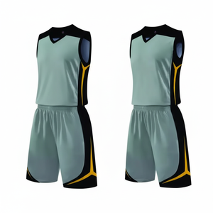 Ensembles de maillots de basket-ball 2 pièces Vêtements de sport d'extérieur pour enfants Uniforme de basket-ball sans manches pour garçons - Product Image 1