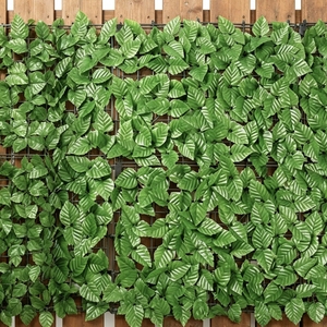 Clôture en feuilles artificielles - Résistante aux UV, écologique, légère, durable, décoration végétale en plastique pour <span class=keywords><strong>intérieur</strong></span> et extérieur - Product Image 2