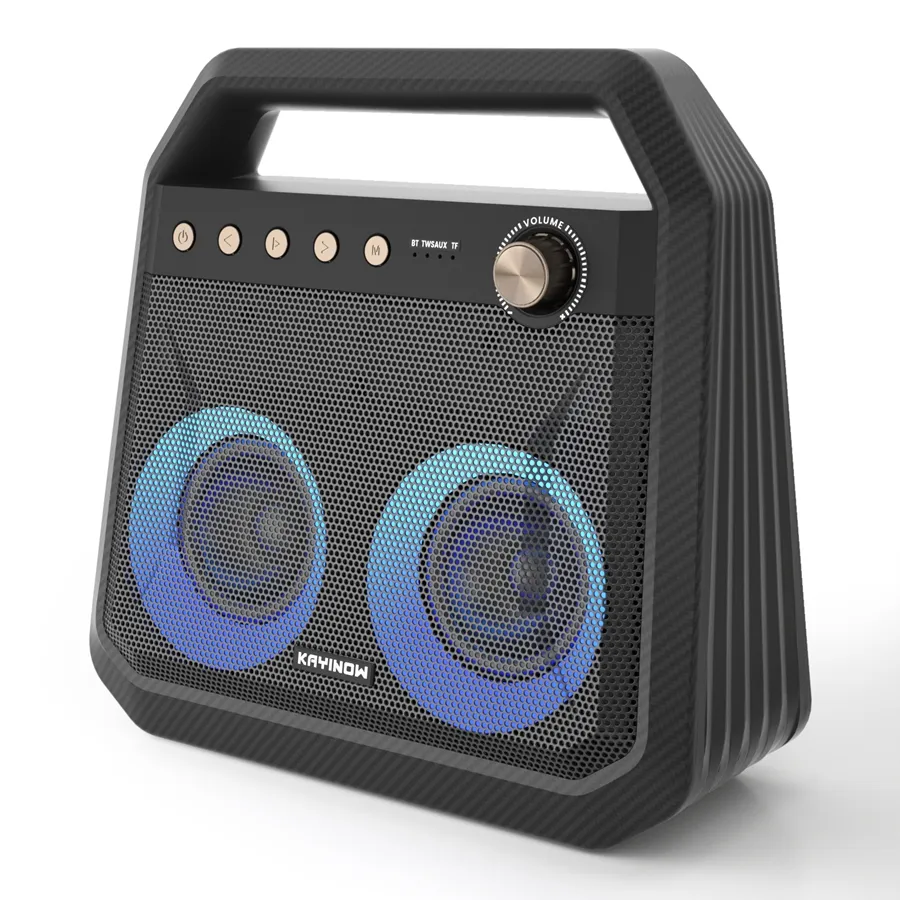 10B 40W Portable karaoke smart trolley tws speakers quran stand subwoofer 15 inch cool rolling light party bt speaker