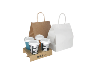 Luxury Brown Kraft Paper <b>Bags</b> Custom Your Own logo Food Takeaway Packaging Paper <b>Bag</b> with Twist Handles - Product Image 3