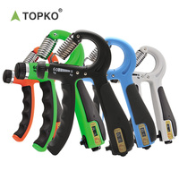 Renforceur de poignets réglable TOPKO avec compteur LCD 10-40 kg, exerciceur de doigts antidérapant, entraîneur d'avant-bras, logo personnalisé