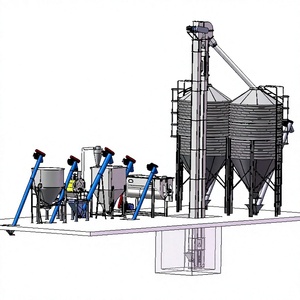 Automatic 2-10 T/H <b>Feed</b> Powder Making Plant with Hammer Mill and Double Shaft Paddle Mixer for <b>Feed</b> Factory Project - Product Image 1