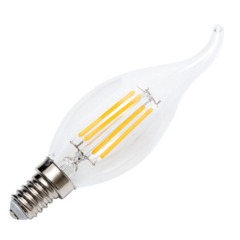 CX-Lighting прямые продажи с завода новый стиль E12 E14 модель 4 Вт 6 Вт прозрачная C35 Светодиодная лампа накаливания свечи