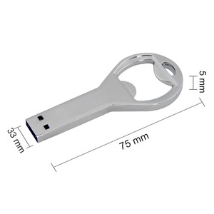 <span class=keywords><strong>Clé</strong></span> <span class=keywords><strong>USB</strong></span> 2.0 en métal en forme d'ouvre-bouteille 1 Go 2 Go 4 Go, <span class=keywords><strong>Clé</strong></span> <span class=keywords><strong>USB</strong></span> 3.0 argentée 8 Go 16 Go 32 Go avec logo laser gratuit, Cadeau créatif - Product Image 4
