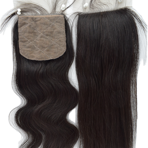 Cabello Humano Chino 100% Remy, Cierre de Base de Seda, Lacio Rizado, Tamaño 4x4, Parte Media, Cabello Virgen, Trama Doble a Máquina, Todos los Colores - Product Image 4